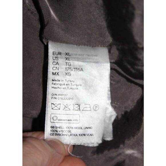 H&M Premium - Oversized Italian Wool Coat in Taupe (XL) - Picture 10 of 11